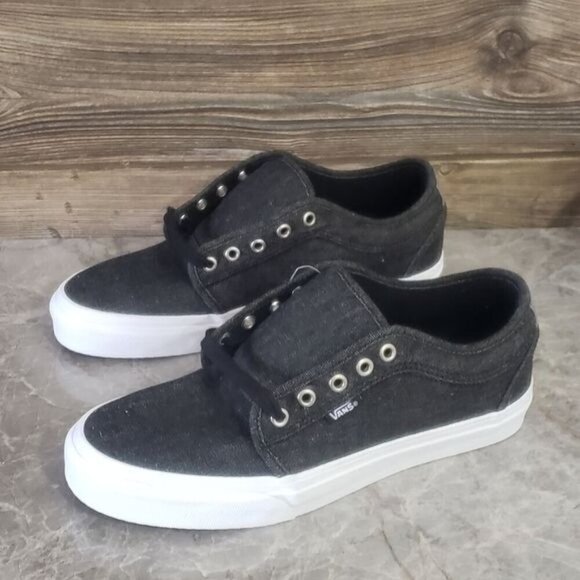 New Vans Chukka Low Skateboarding Sneakers Black Denim Casual Streetwear - Picture 6 of 8